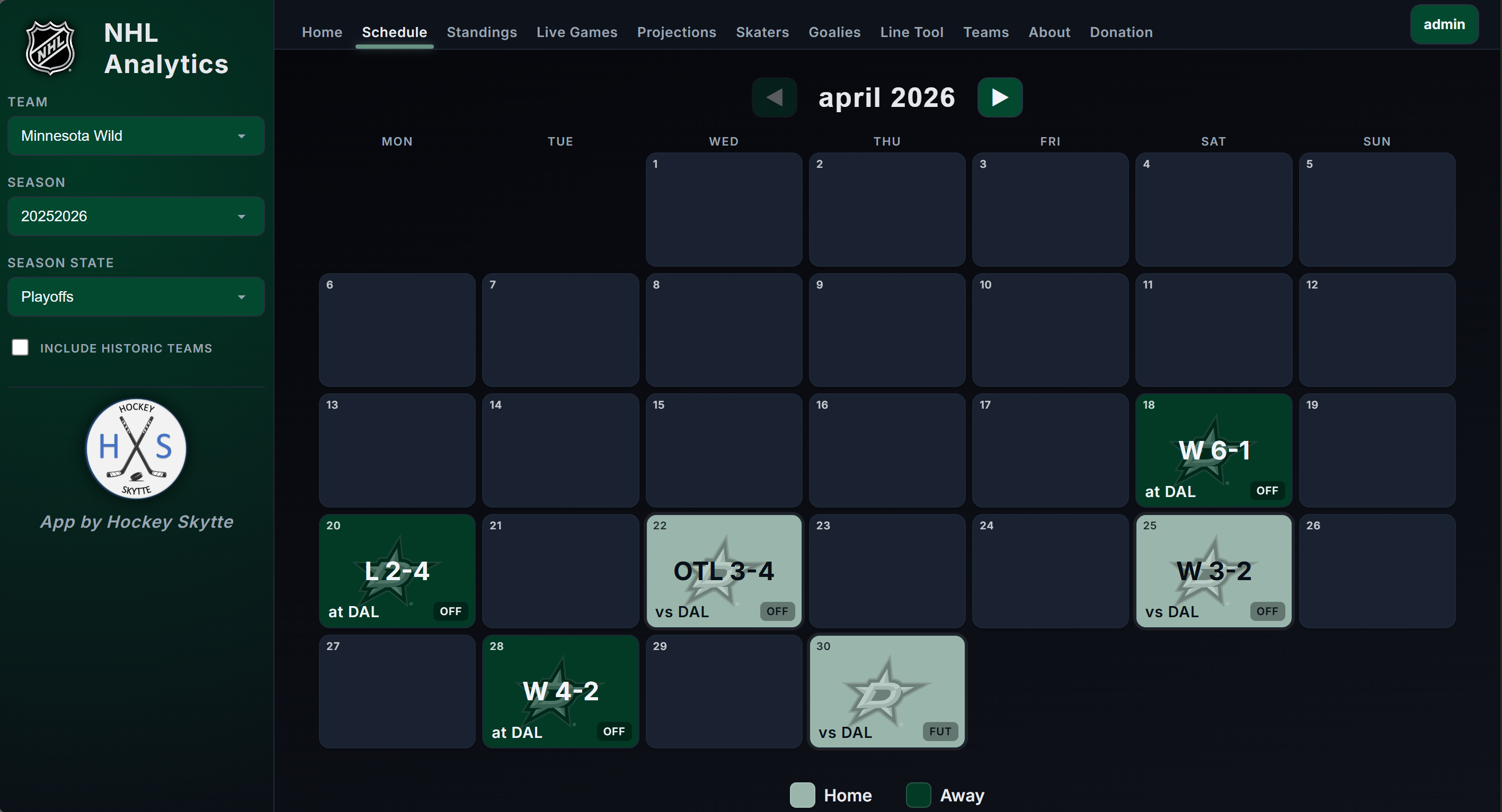 Schedule page screenshot placeholder